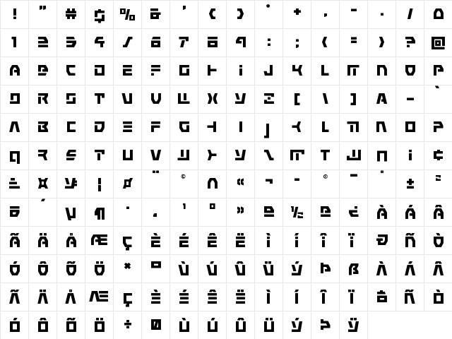 Command Override Regular font glyph preview Command Override Regular font glyphpreview