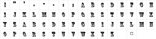 CoffeeTin Initials font glyphpreview