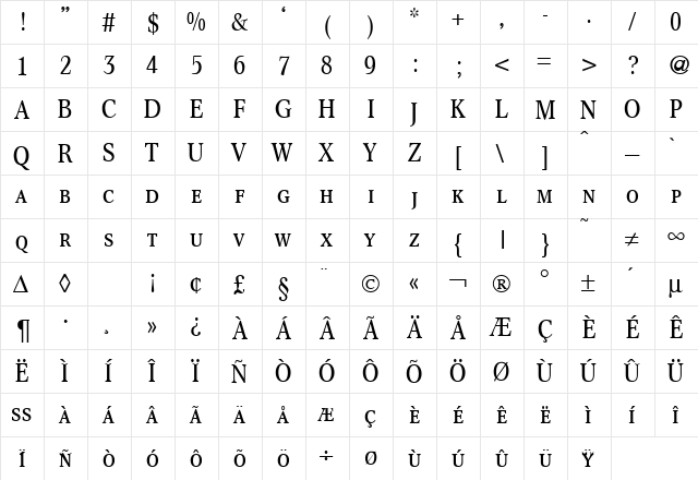 ConceptNovaSmc Regular font glyphpreview