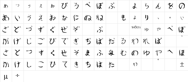 Arliss Regular font glyphpreview