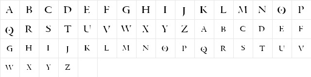 Aranea Regular font glyphpreview