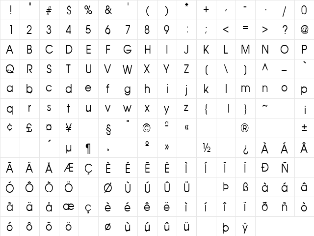Confused 6 Regular font glyphpreview