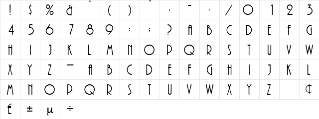 AprilleDisplayCapsSSK Regular font glyphpreview