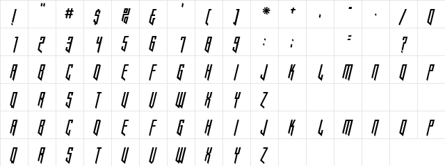 Coathanger Regular font glyph preview Coathanger Regular font glyphpreview