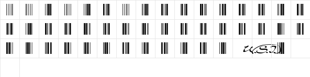 Code 3 of 9 Regular font glyphpreview