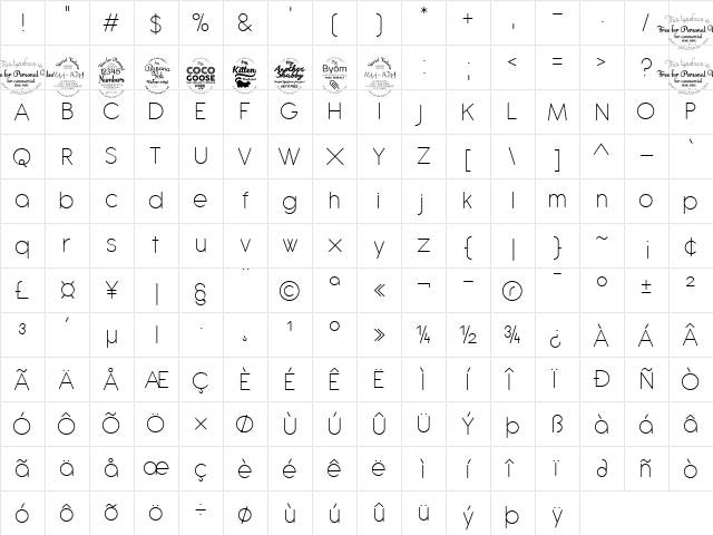 Antipasto ExtraLight font glyphpreview