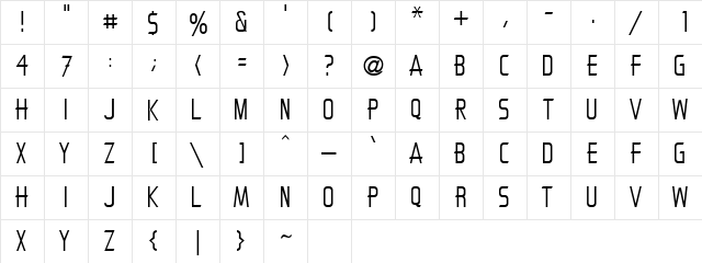 Antartic Regular font glyphpreview