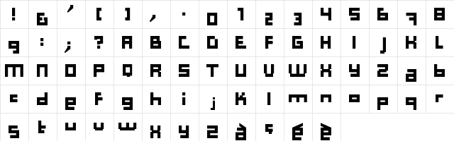 Computer Aid Regular font glyphpreview