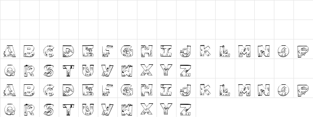 Aqua Minero Regular font glyph preview Aqua Minero Regular font glyphpreview