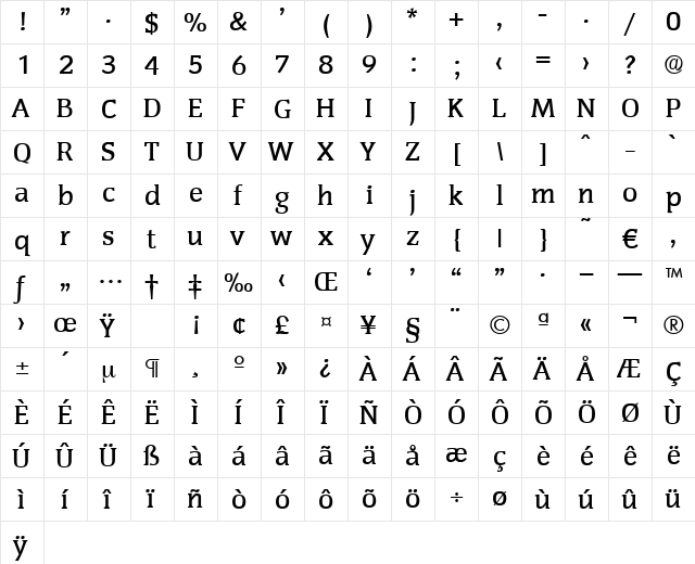 Congress-Medium Regular font glyphpreview
