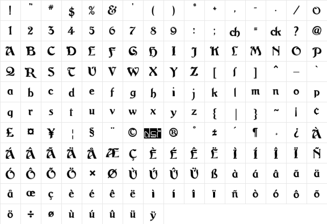 ArgosContour Regular font glyphpreview