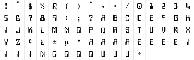 Commander Regular font glyphpreview