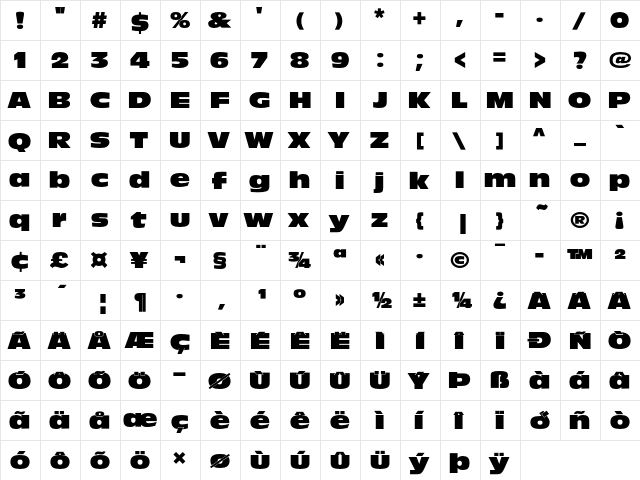 Antique Olive Nord P Regular font glyphpreview