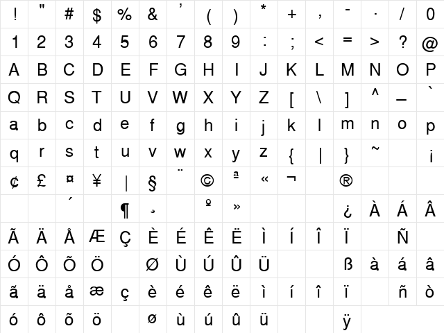 Communication 21 Regular font glyphpreview