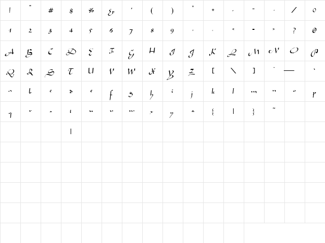 Arabian Normal font glyphpreview