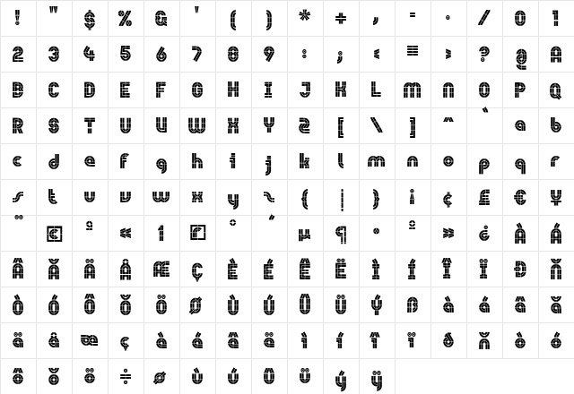 Cobra Regular font glyph preview Cobra Regular font glyphpreview