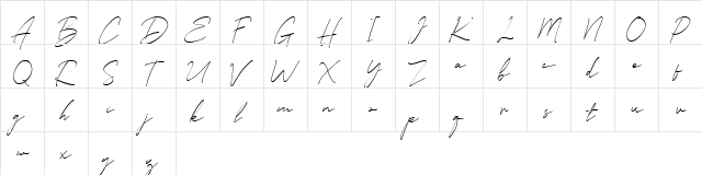 Angelic Bonques Free Script Regular font glyphpreview