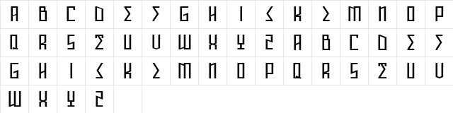 ANNIHILATOR Demo Regular font glyphpreview
