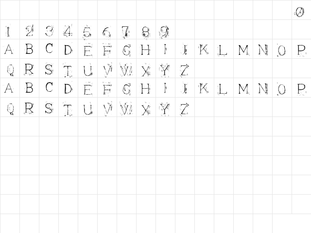 Appendix3 Regular font glyphpreview
