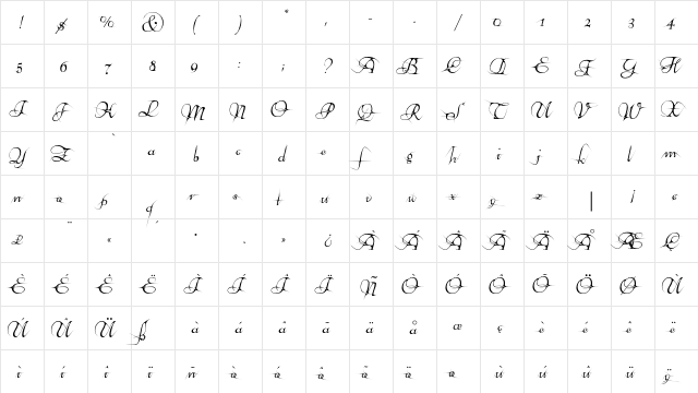 AraneaEF Regular font glyphpreview