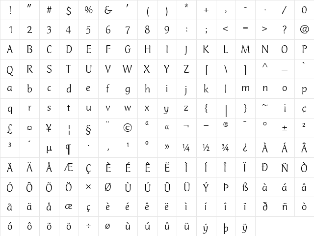 ClubTypeMercurius-Light Light font glyph preview ClubTypeMercurius-Light Light font glyphpreview