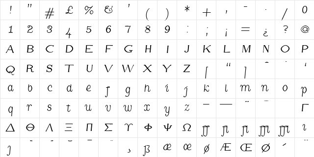 cmfi10 Regular font glyphpreview