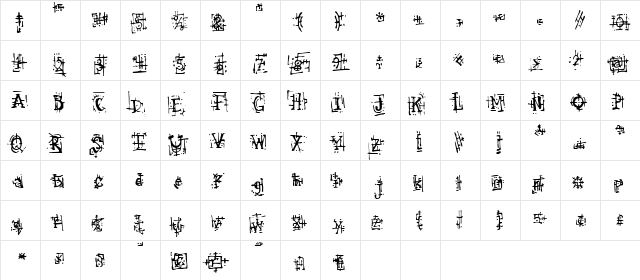 Armaggedon Industrial Regular font glyphpreview