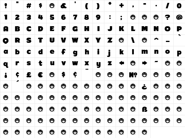 ARB-218 Big Blunt MAR-50 Regular font glyphpreview