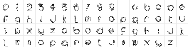 area LINEe Regular font glyphpreview