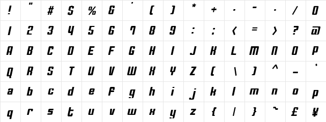 Compact20 Regular font glyphpreview