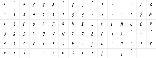 Cockro Regular font glyph preview Cockro Regular font glyphpreview