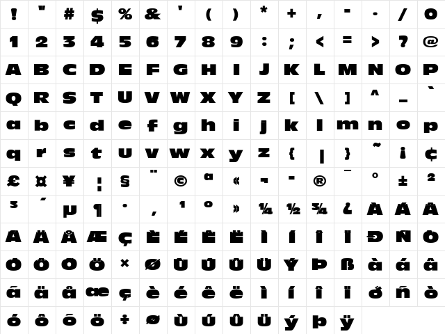 Antique Olive Nord P Regular font glyphpreview