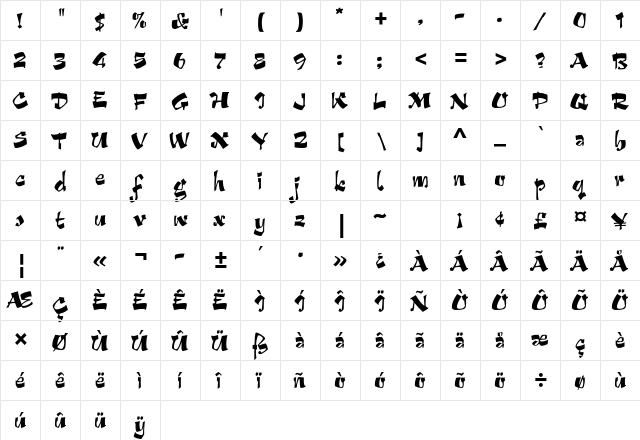 Arriba Std Regular font glyphpreview