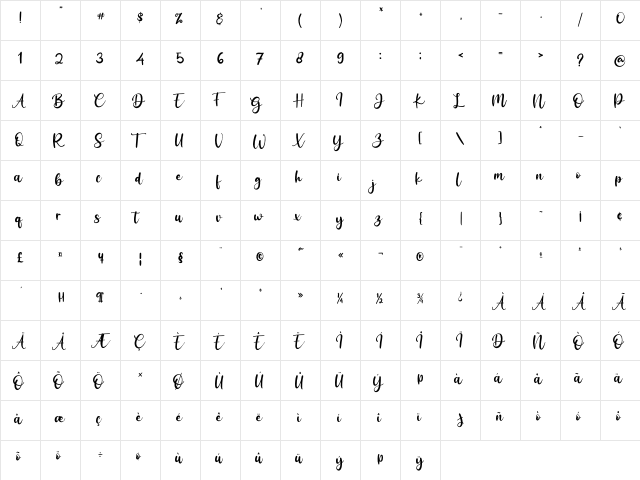Antoinete Regular font glyphpreview