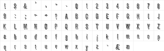Archive Grotesque Shaded Regular font glyphpreview