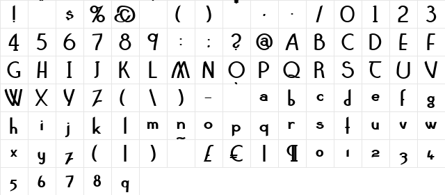 Claritty_Bold Normal font glyph preview Claritty_Bold Normal font glyphpreview