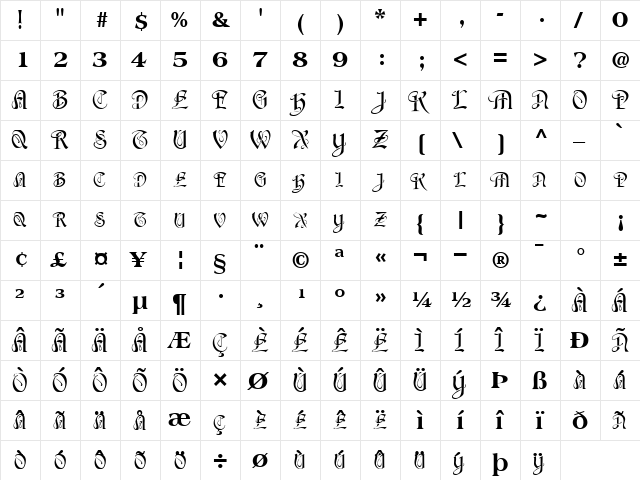 CollingswoodSCapsSSK Regular font glyphpreview