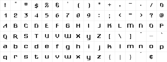 Aragon Regular font glyphpreview