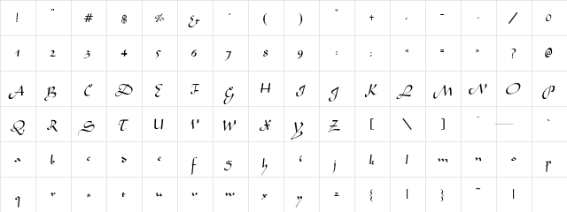 Arabian-Normal Regular font glyph preview Arabian-Normal Regular font glyphpreview