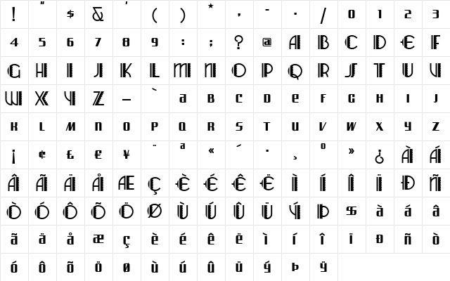 ArizonaAirwaysNF Regular font glyph preview ArizonaAirwaysNF Regular font glyphpreview