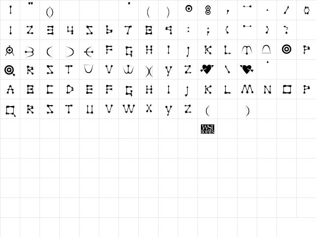 ArcheryDisplay Regular font glyphpreview
