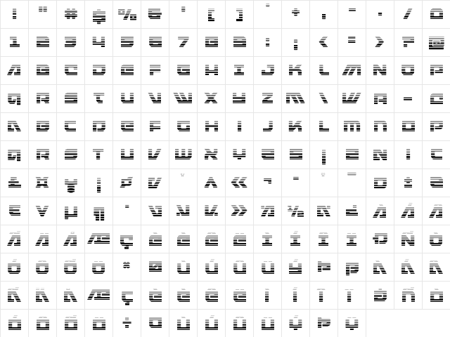 Armed Lightning Gradient Regular font glyphpreview