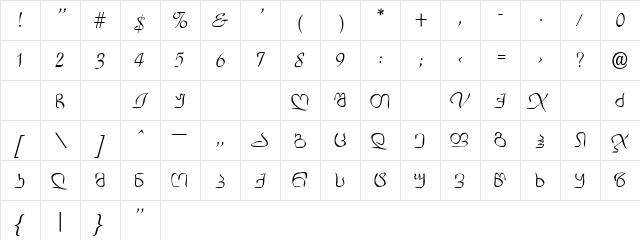 Constitution Regular font glyphpreview