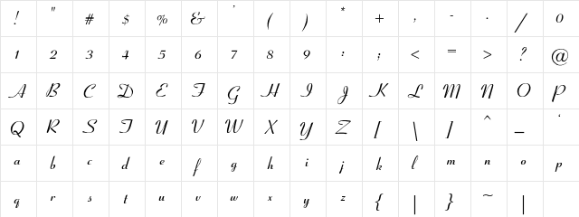 Clarnel-SemiBold-Italic Regular font glyphpreview