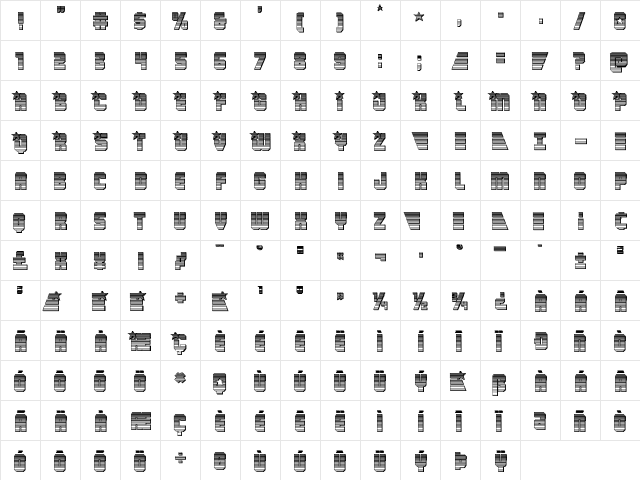 Army Rangers Chrome Regular font glyphpreview