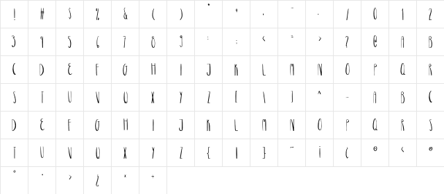 Stories Thin font glyphpreview