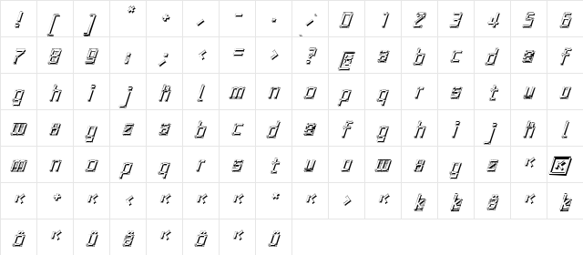 ArchitypoShadow Regular font glyphpreview