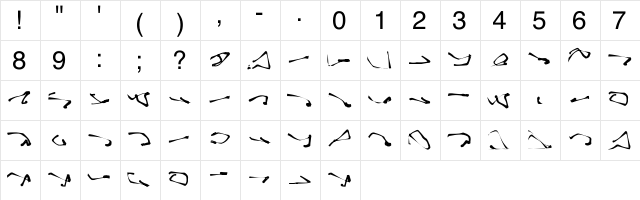 Apneia Regular font glyph preview Apneia Regular font glyphpreview