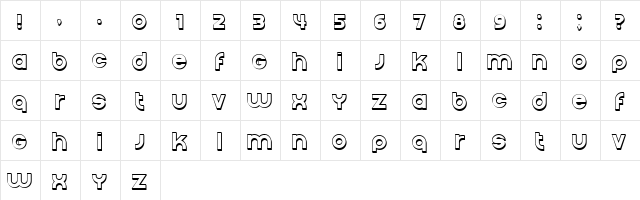 Condition 3D Regular font glyphpreview