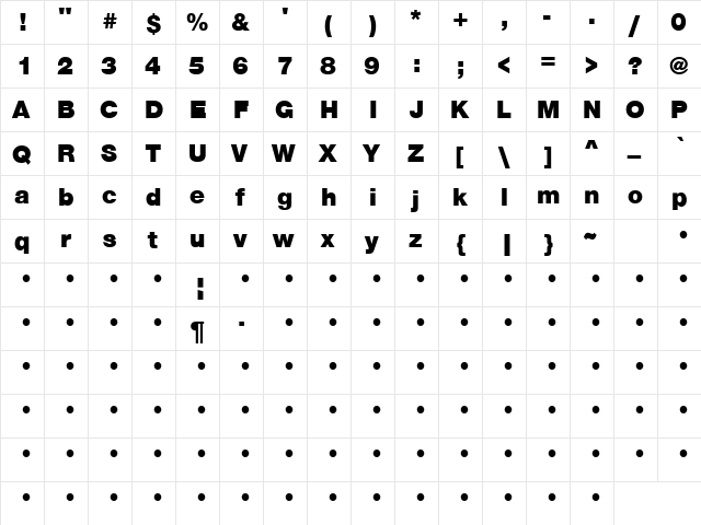 Communication 7 Regular font glyphpreview